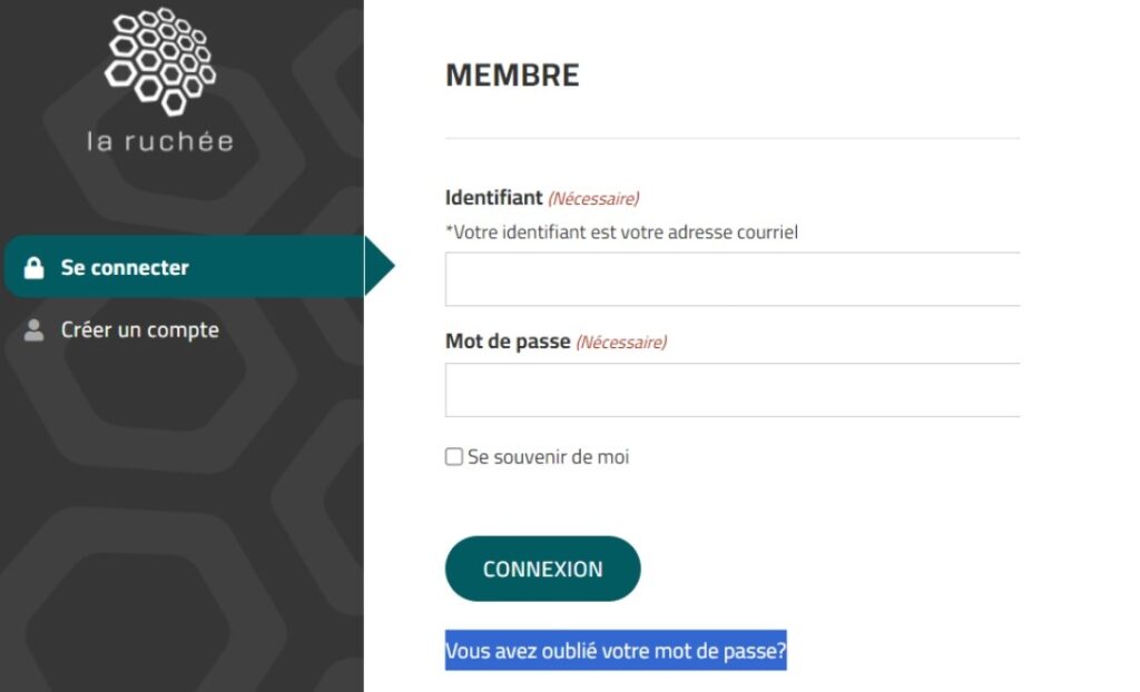 Oubli mot de passe page 0001