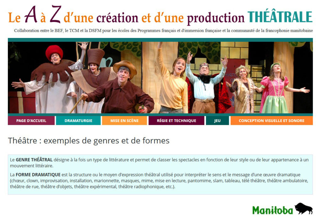 Théâtre exemples de genres et de formes